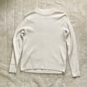 Cream Mock Neck Sweater